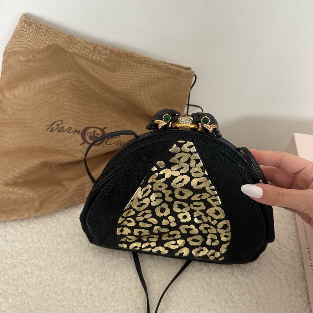 Stunning Vintage Leopard Print Clutch Bag